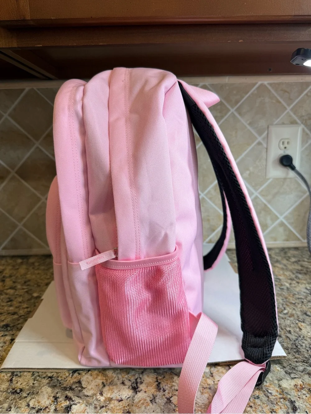 Absho Pink Backpack School Travel Book Bag Water-Resistant Durable 16-inch